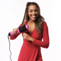 Salon One-Step Hair Dryer & Volumiser Pink 16 Salon One-Step Hair Dryer & Volumiser Pink -Outlet Soft Touch Care Store salon one step hair dryer volumiser pink p25951 61310 image